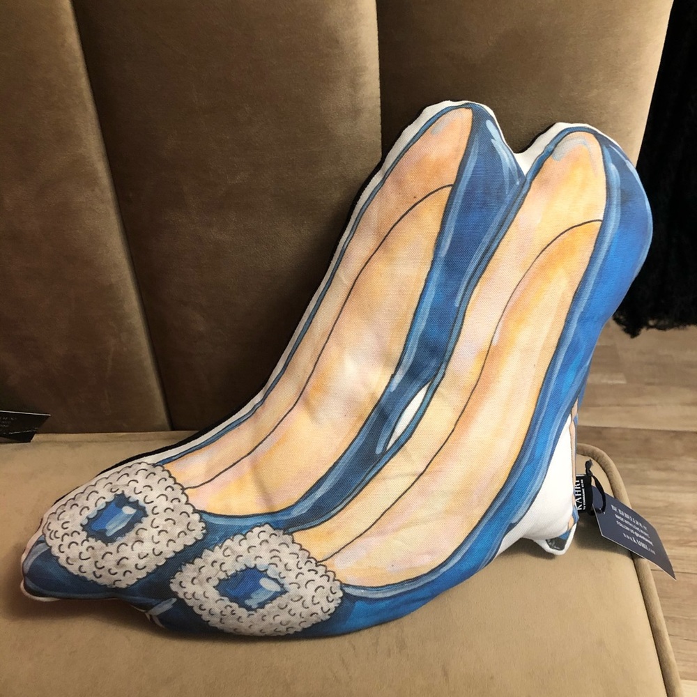 Blue High Heel Pillow